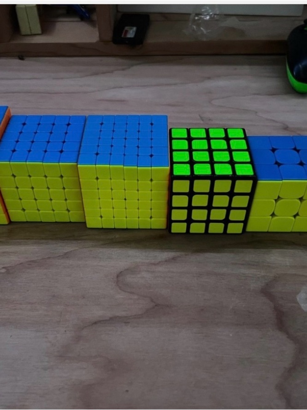 Educational Kids Puzzle Cube Set - Yellow & Blue